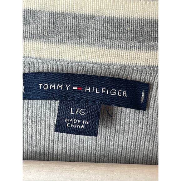 Tommy Hilfiger Grey V-Neck Knit Cardigan Sweater Women's Size L - Picture 3 of 5